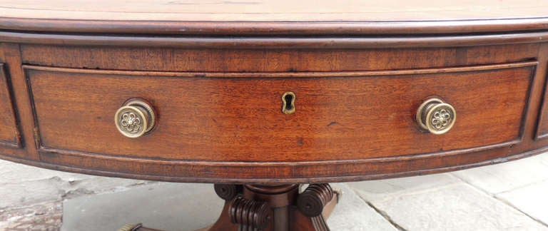 19th C English Regency Mahogany Rent Table 1