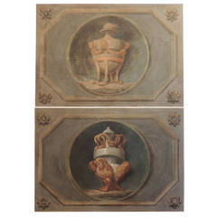 Early 19th C Pair of Oil on Canvas Paintings