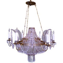 18th century Brass and Crystal Chandelier