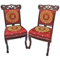 Antique A Pair of 19th Century Russian Empire Side Chairs
