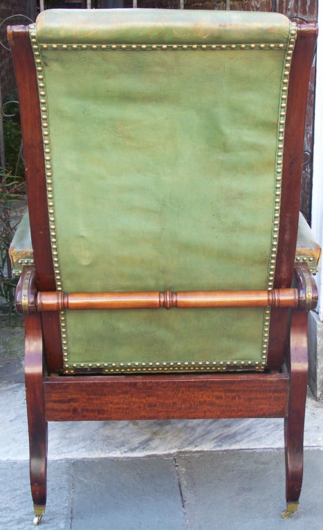 19th Century 1840s Metamorphic English Campaign Officer's Chair/Bed