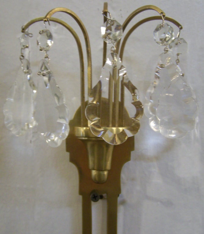 Early 20th C Pair of French Directoire Style Sconces In Good Condition In Charleston, SC