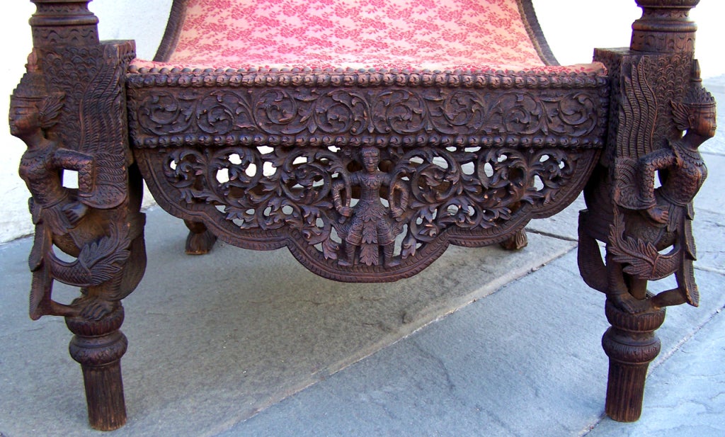 19th Century 19th C East Indies Carved Planters Chair