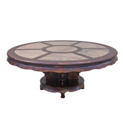 Palace-Sized Marble Inset Chinese Dining/Center Table