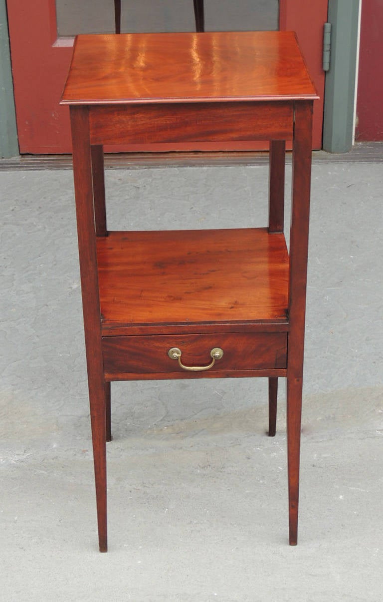 19th Century Early 19th C American Mahogany Candle Stand