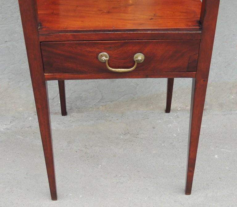 Hepplewhite Early 19th C American Mahogany Candle Stand