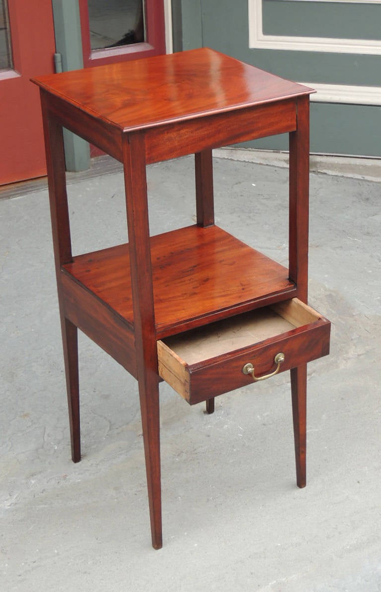 Early 19th C American Mahogany Candle Stand 1