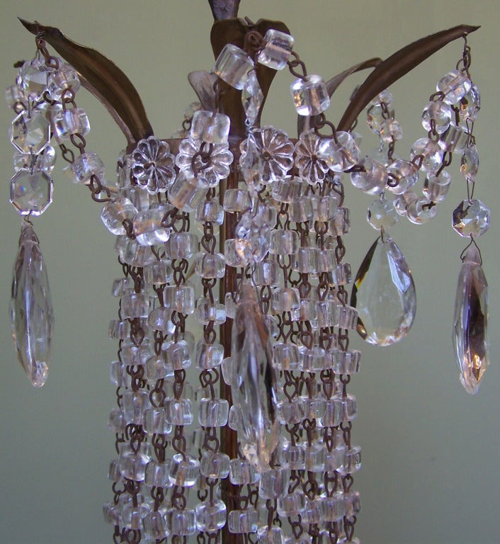 Late 18th C Italian Empire Double Pricket Chandelier For Sale 2