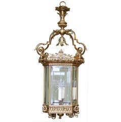 Late 19th century French Brass Gas Lantern