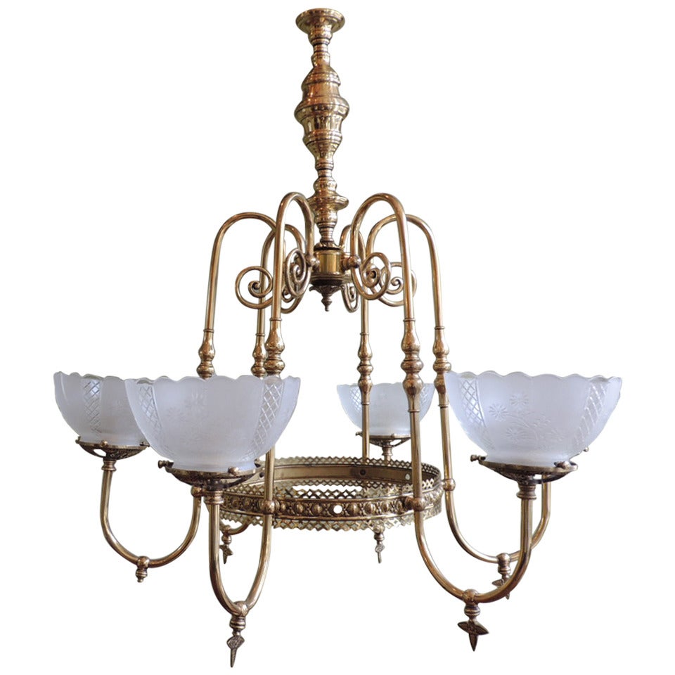 19th Century American Gasolier