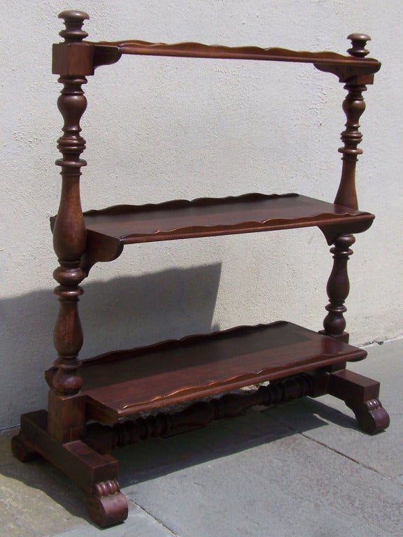 This beautiful, solid mahogany Jamaican bookcase/wagon, features lovely turnings, and Primitive feet.

Jamaican, West indies, Colonial, British Colonial, Islands, Island.