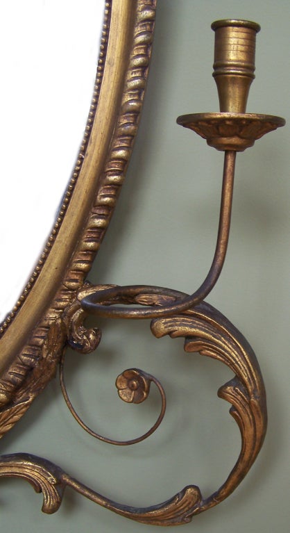 Early 20th Century Adams Style Oval Mirror 2