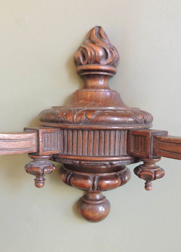 Early 20th C Italian Wood Sconces In Good Condition In Charleston, SC