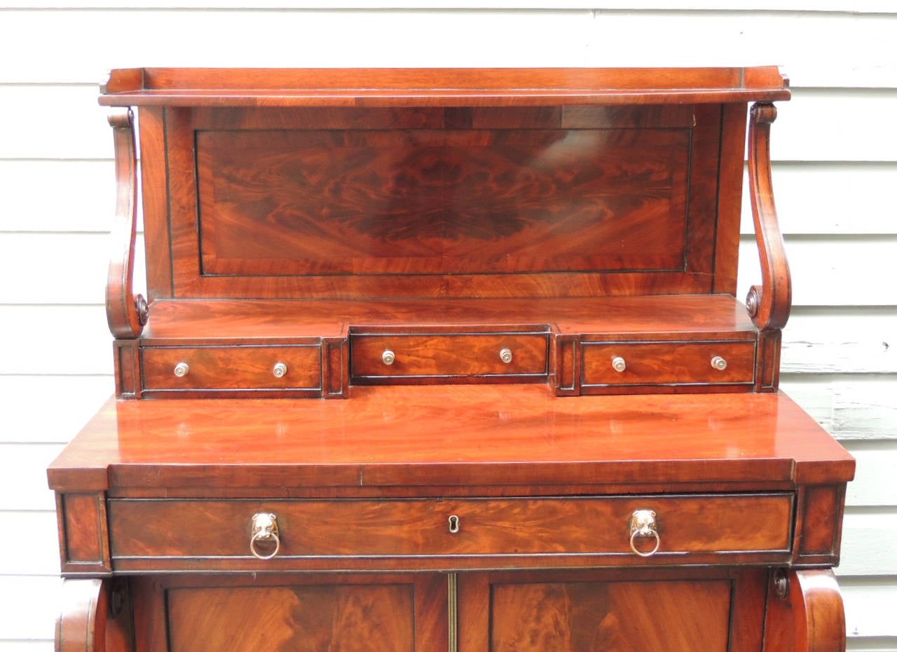 Early 19th C English Regency Mahogany Credenza For Sale 2