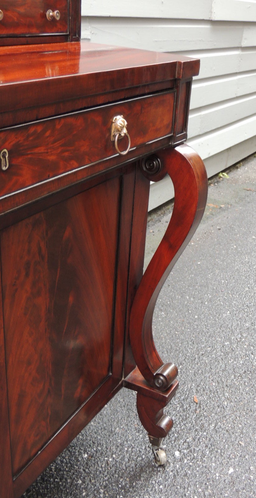 Early 19th C English Regency Mahogany Credenza For Sale 5