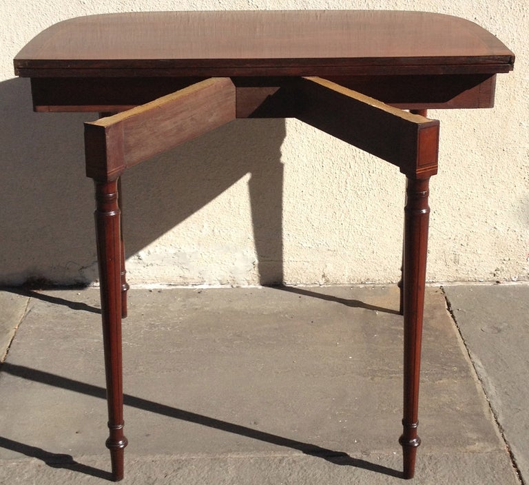 Early 19th C Boston Mahogany Card Table 3