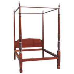 Early 19th Century Charleston Mahogany Four-Poster Bed with Tester 2