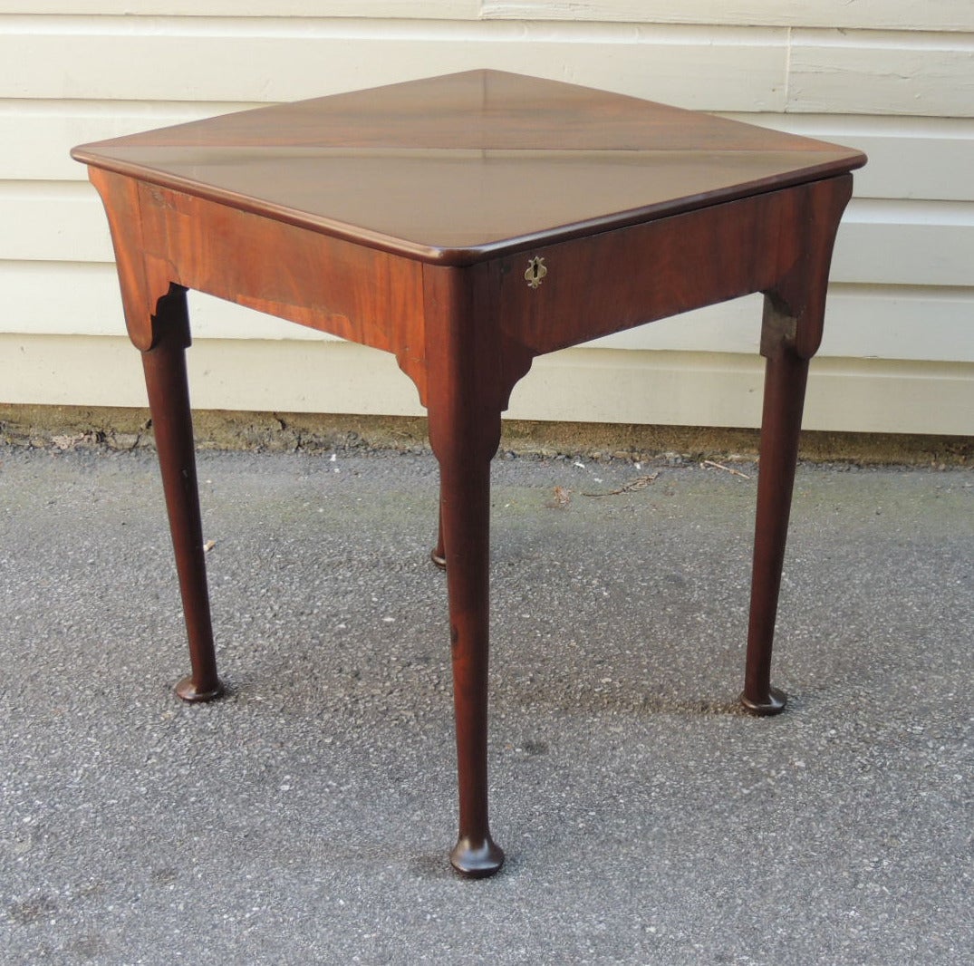 18th C English Mahogany Queen Anne Handkerchief Table 3