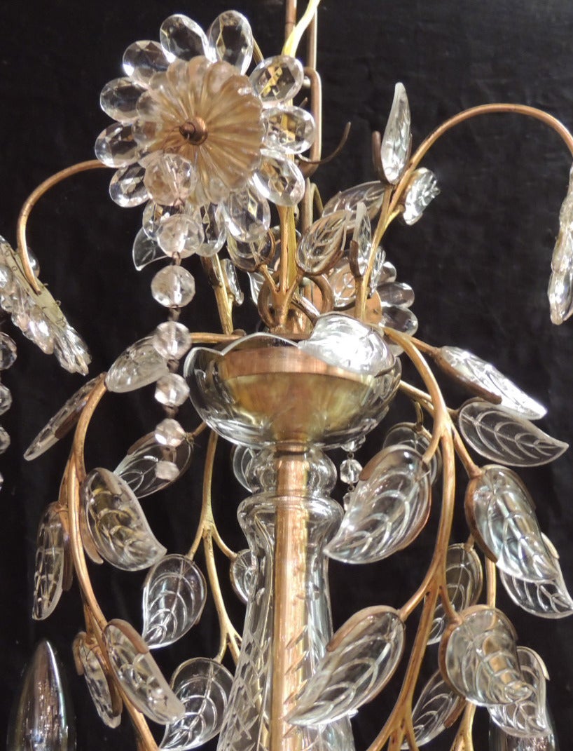 20th C German Crystal Maison Bagues Style Stamped Chandelier 1