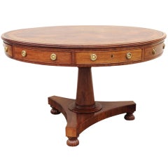 Early 19th century Leather Topped English  Regency Rent Table