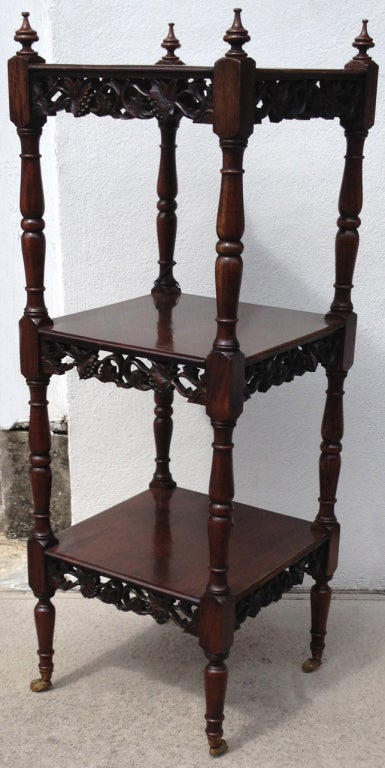 An early 19th century Anglo-Indian hand-carved mahogany 