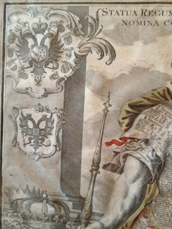 Ein Paar Gravuren „Allegorien und europäische Monarchen“ aus dem 18. Jahrhundert (Papier) im Angebot