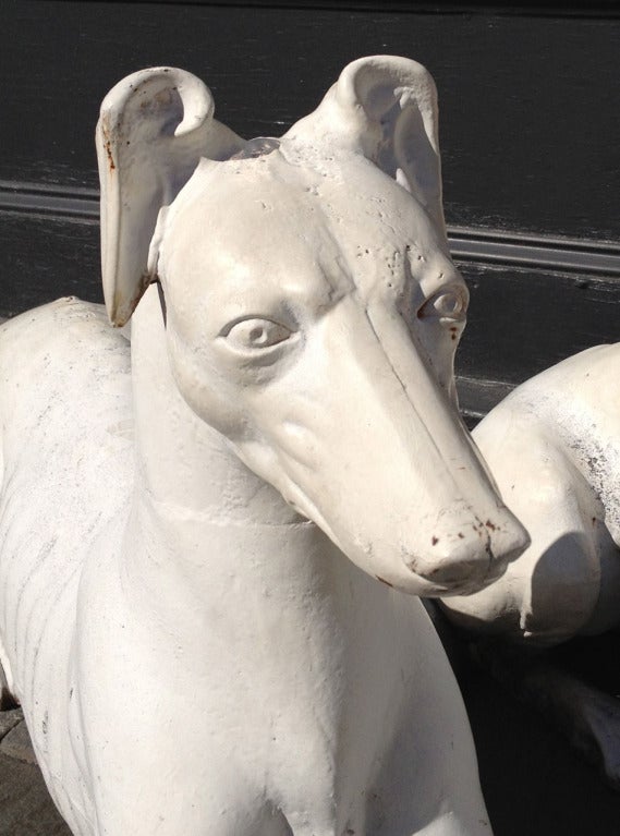 cast iron greyhound statue
