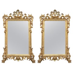 Pair of Monumental Mid 19th century Italian Mirrors