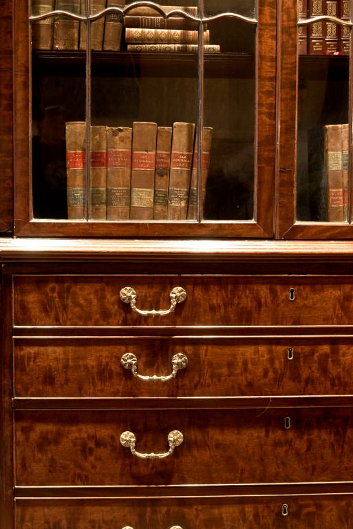 18th Century and Earlier Chippendale Breakfront Bookcase-18th Century English George III