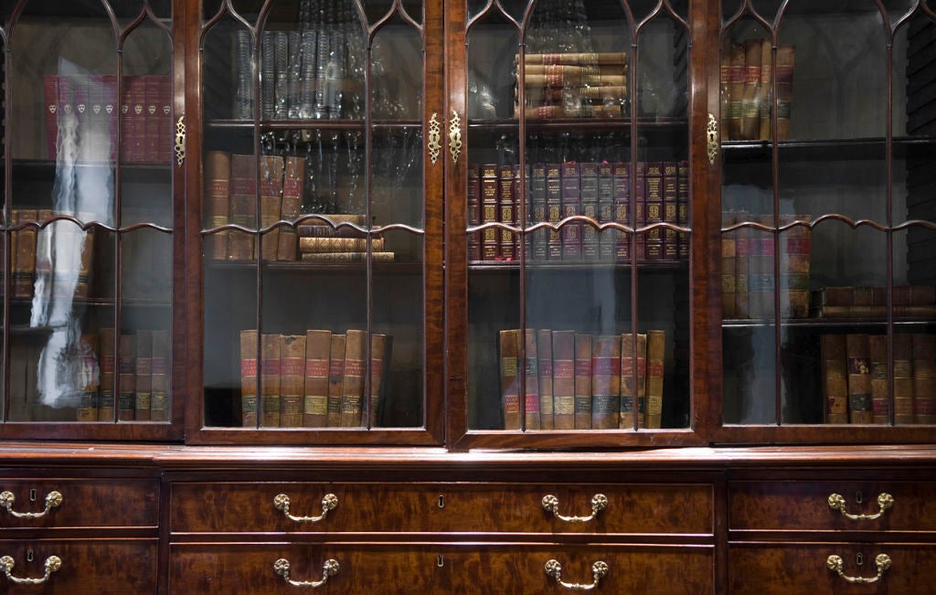 Chippendale Breakfront Bookcase-18th Century English George III 1