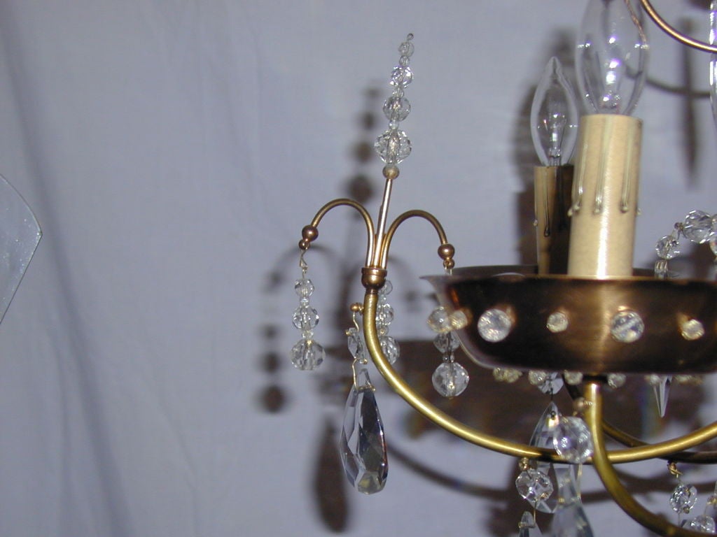 House of Jansen 4 Arm Chandelier For Sale 2
