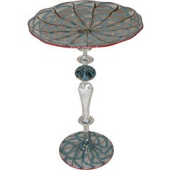 Venetian Style Art Glass Tazza