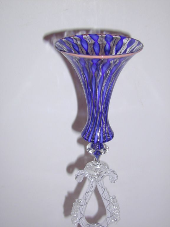 Italian Renaissance Style Art Glass Goblet For Sale 3