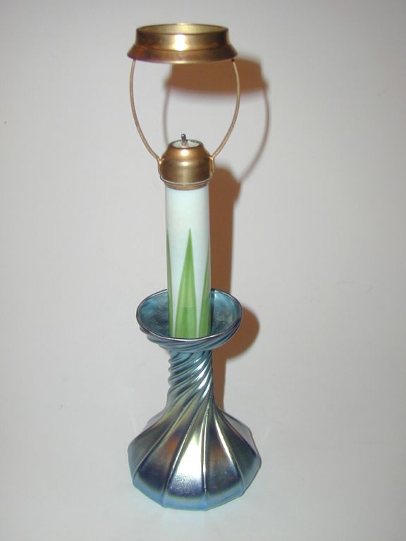 L.C. Tiffany Candlestick Lamp 2