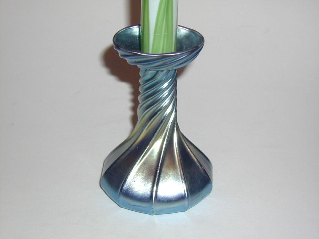 L.C. Tiffany Candlestick Lamp 3
