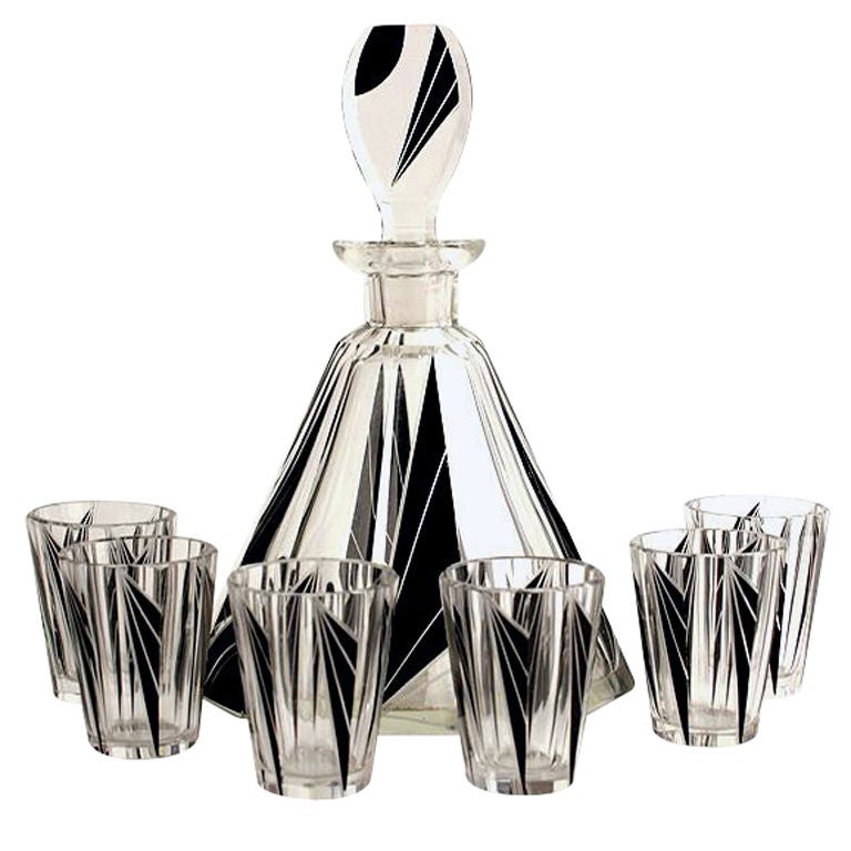 Karl Palda  Art Deco Cordial Set For Sale