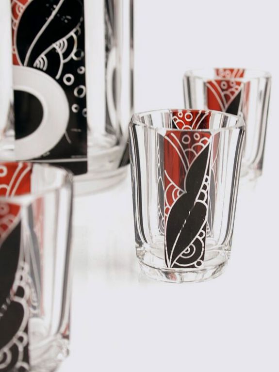 Karl Palda  Art Deco Cordial Set In Good Condition For Sale In Charleston, SC