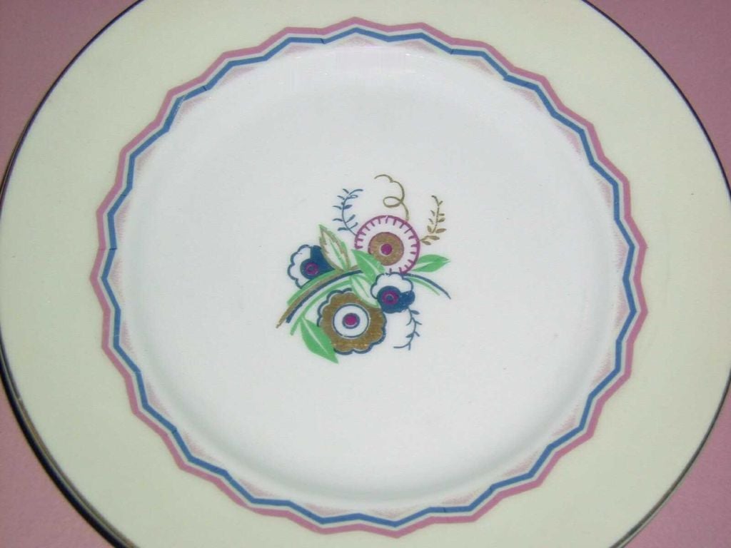 Sensational Art Deco China Place Setting for 12 For Sale 4