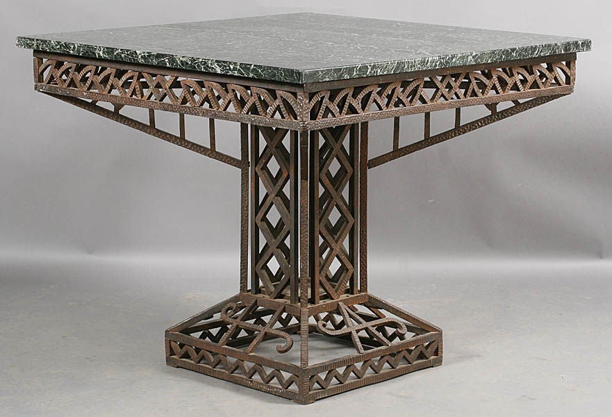 Art Deco Fer Forge Iron Center Table