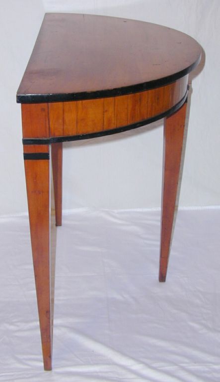 German Biedermeier  Demilune Console For Sale