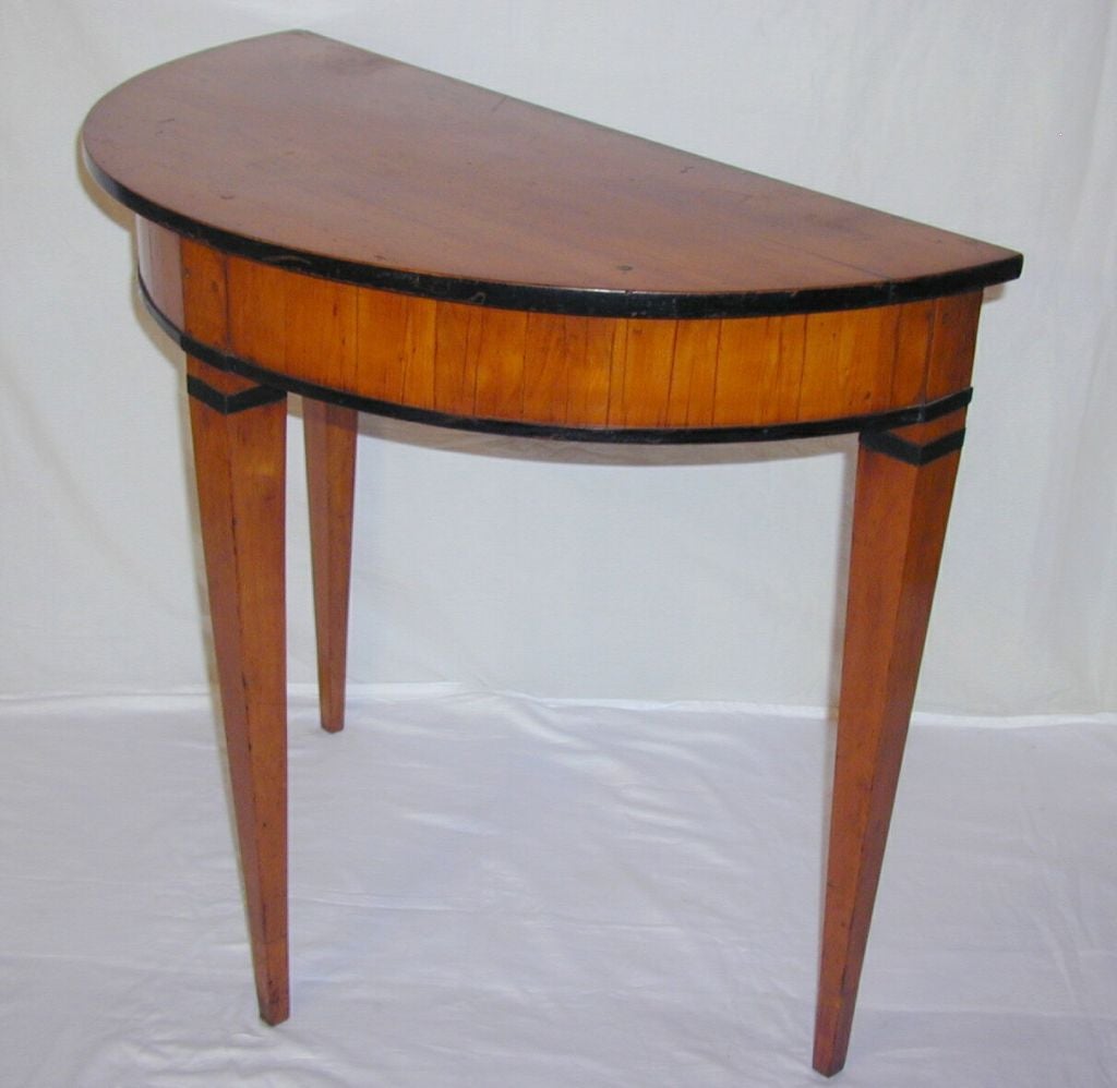 Biedermeier  Demilune Console For Sale 1