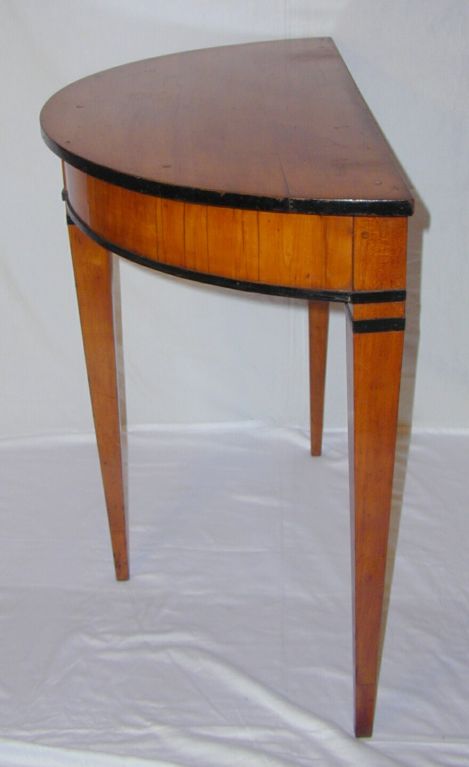 Biedermeier  Demilune Console For Sale 2