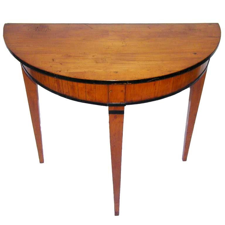 Biedermeier  Demilune Console For Sale