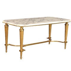 Neoclassical Gold Bronze Cocktail Table