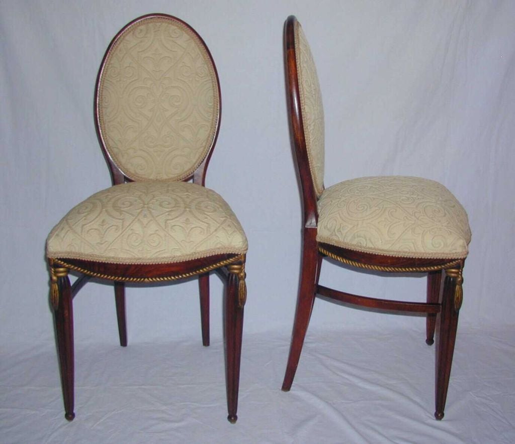French Pair of  Sue et Mare Side Chairs For Sale