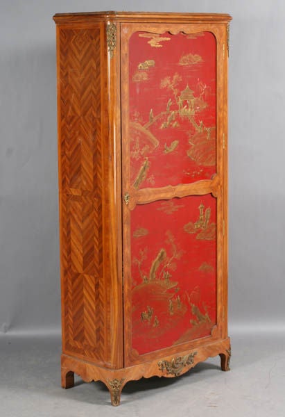 House of Jansen Red Chinoiserie Cabinet