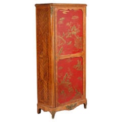 House of Jansen Red Chinoiserie Cabinet