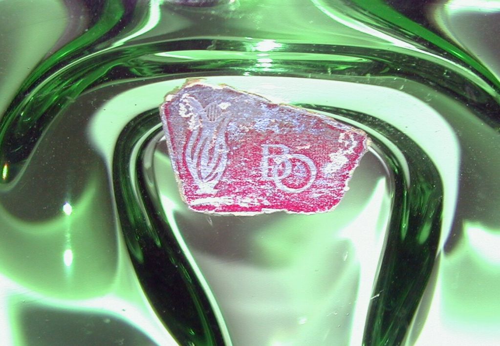 Free Form Green Murano Sculptural Bowl