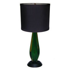 Murano Green Glass Table Lamp