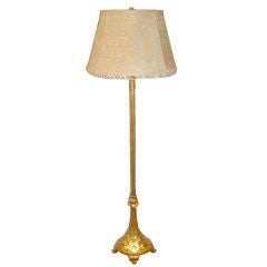 Regency Style Carved Giltwood Floor Lamp